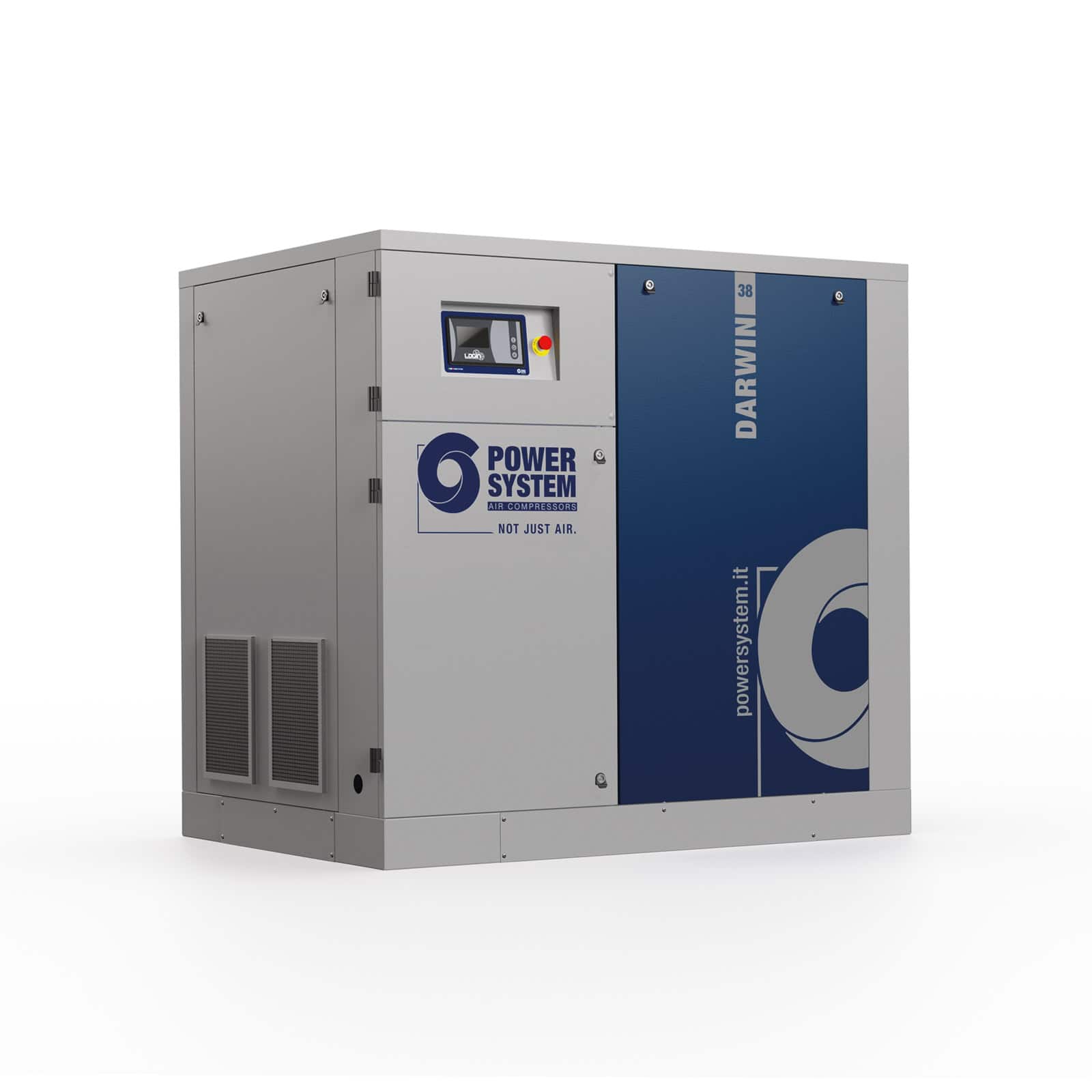 DARWIN-E 38-13 Screw compressor with belt transmission.