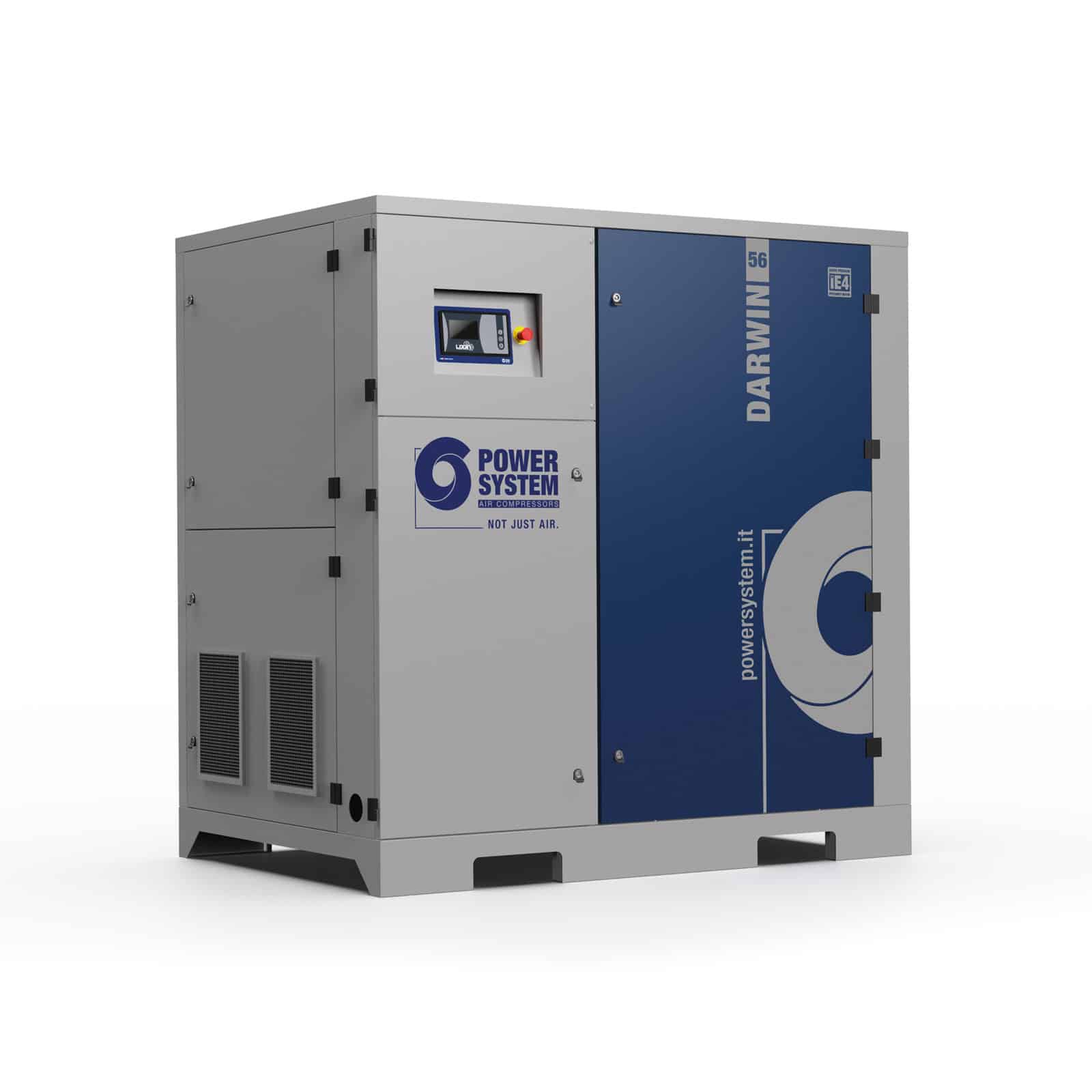 DARWIN-E 56-10 Screw compressor with belt transmission.