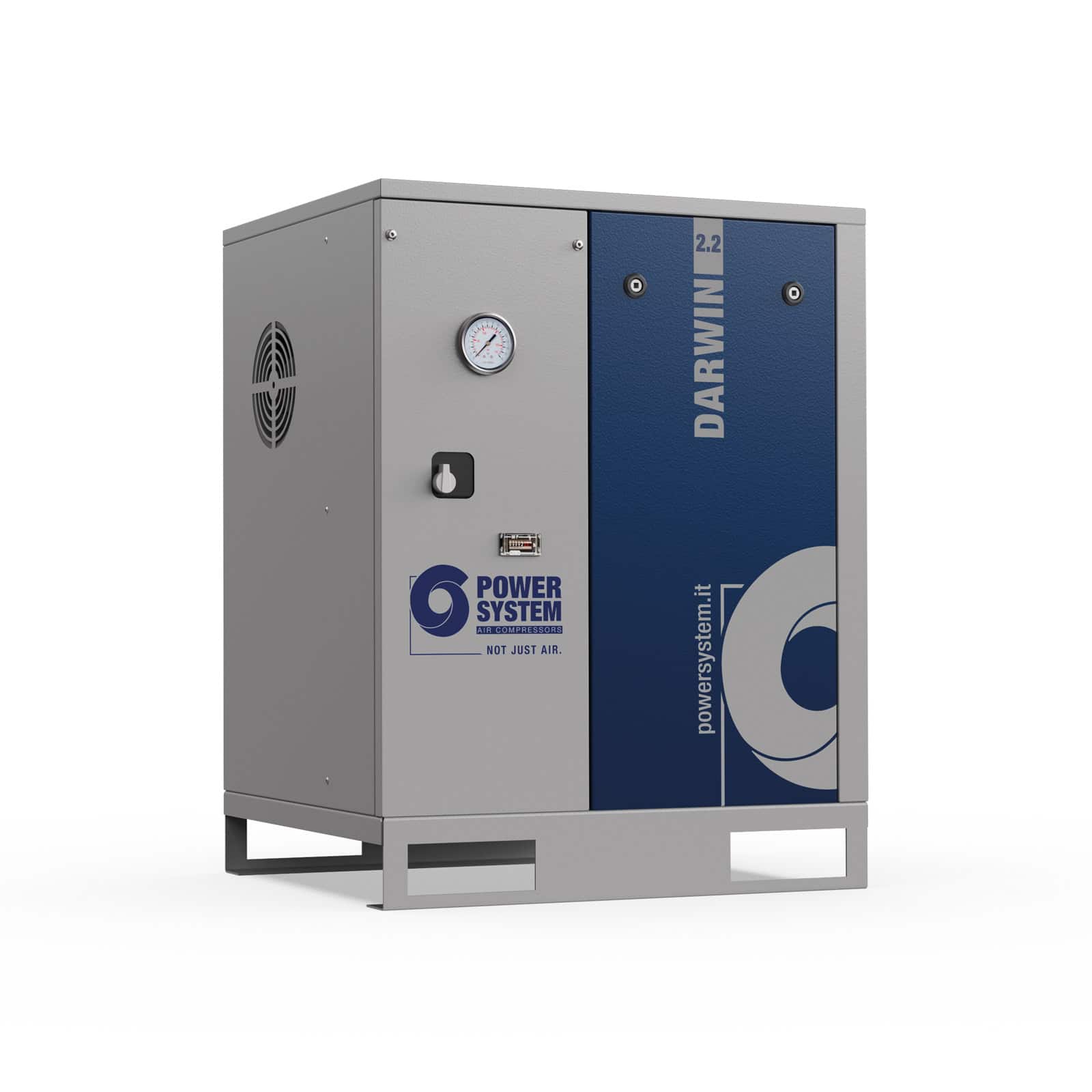 DARWIN-E SE 2.2-10 M Screw compressor with belt transmission, compact and silent.