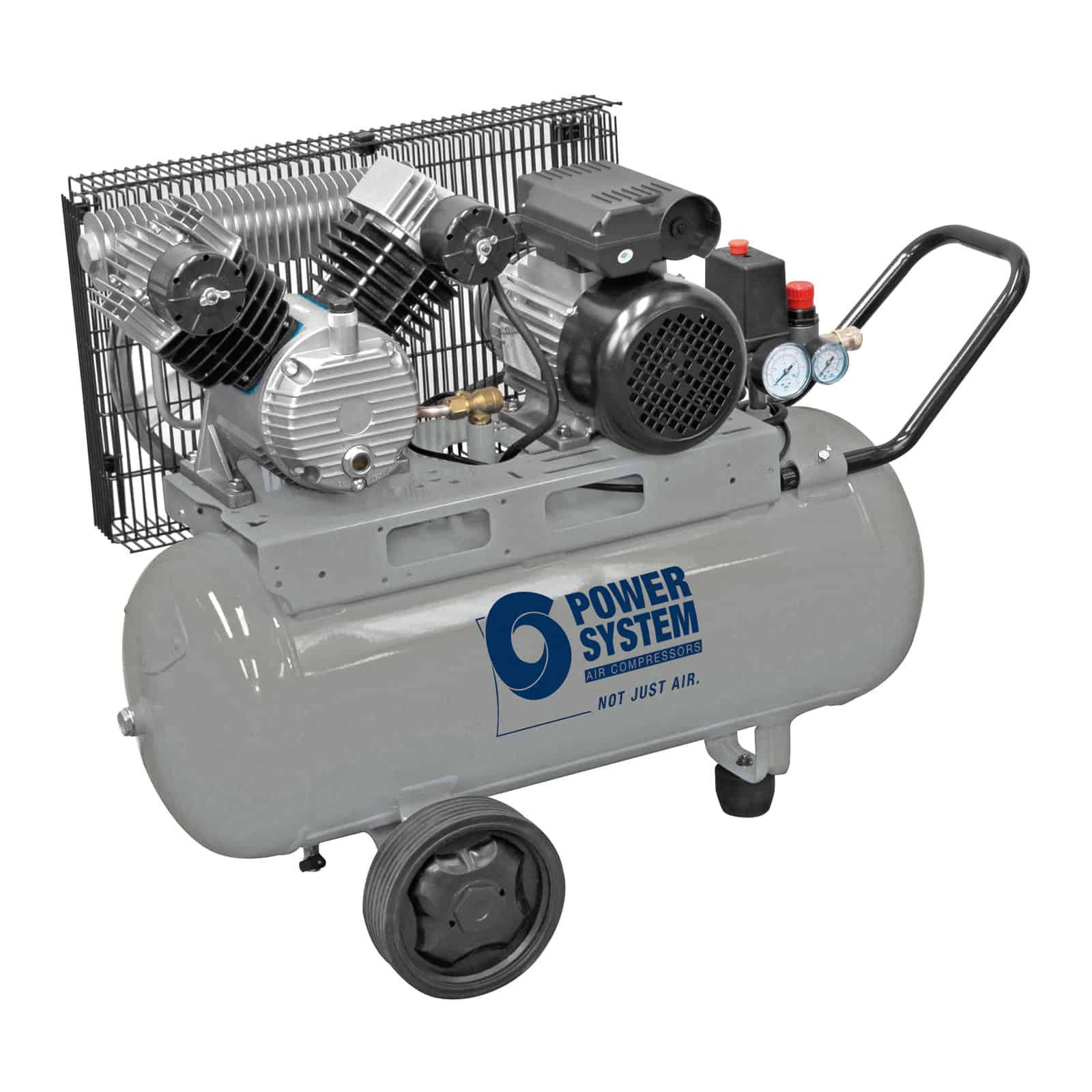 HD60CV/100 CM2 Professional single-stage belt-driven compressor with high-efficiency 'V' pump unit.