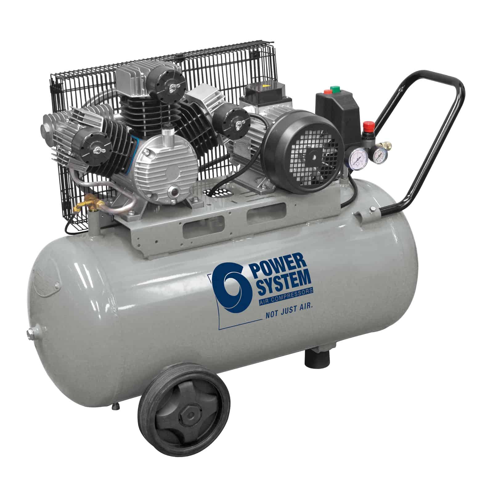 HD60CV3/100 CM3 Professional single-stage belt-driven compressor with high-efficiency 'V' pump unit.