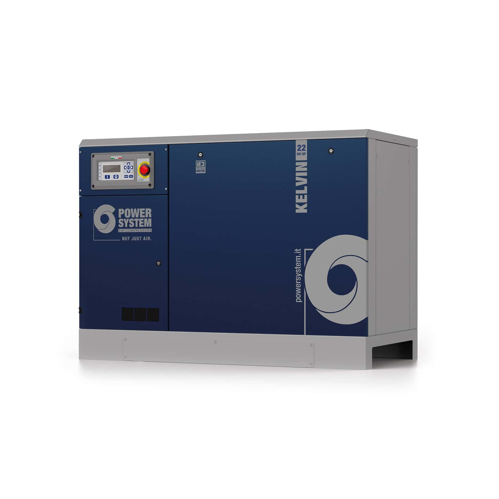 KELVIN 22-10 DV-DF Compressore a vite con trasmissione a cinghia.
