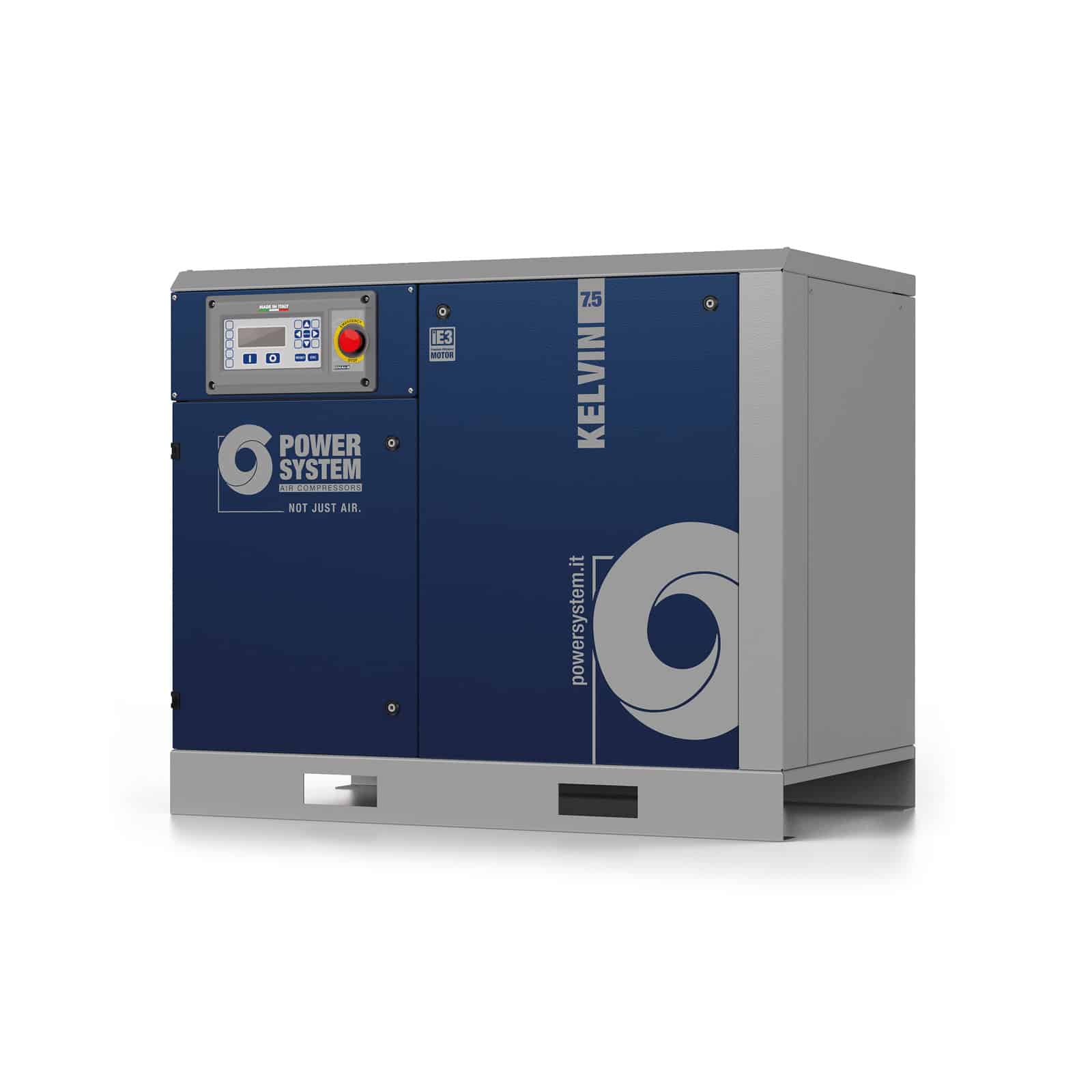 KELVIN 7.5-13 Compressore a vite con trasmissione a cinghia.