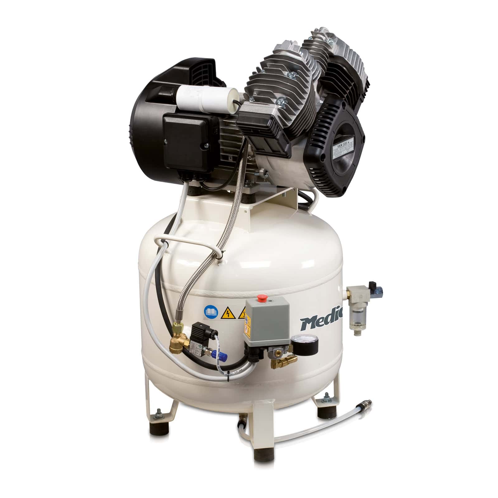 Med 320-50V-3M Compressore oilless MedicAir, studiato e progettato per dentisti e laboratori.