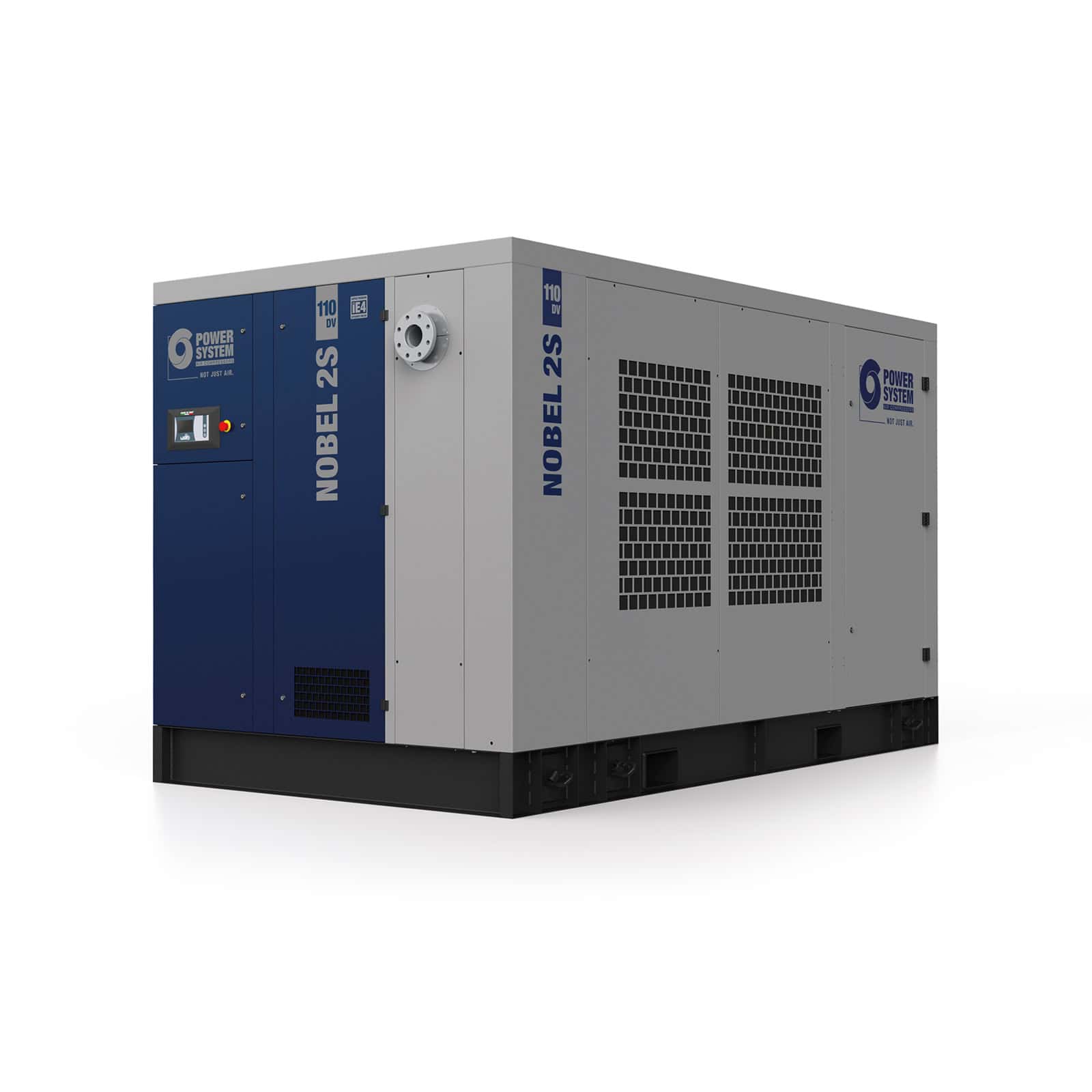 NOBEL 2S 110-10 DV Highly efficient, two-stage screw compressor, with direct drive transmission and inverter.
