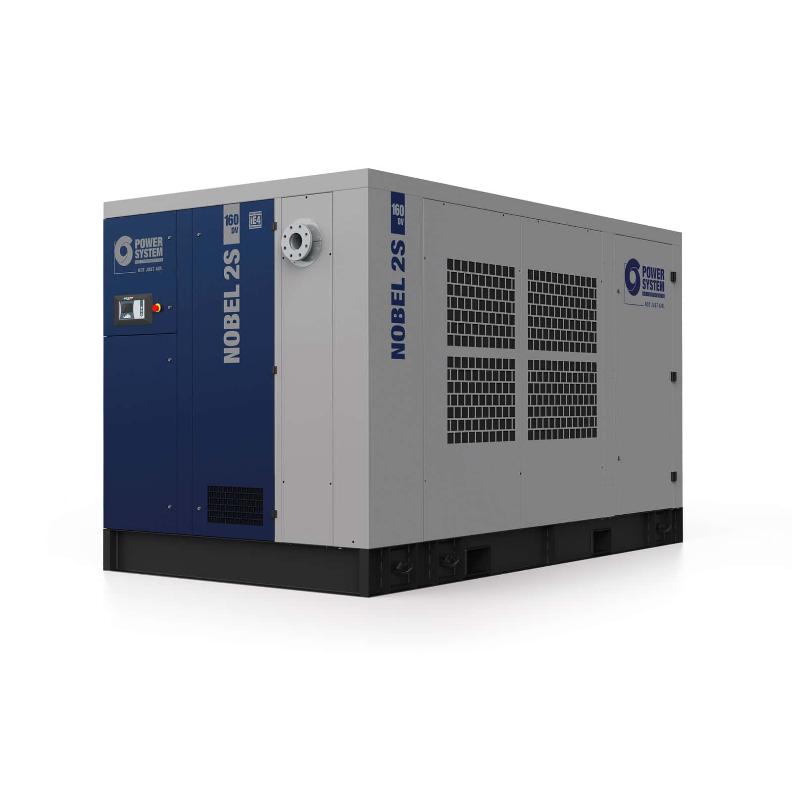 NOBEL 2S 160-08 DV Compressore a vite bistadio ad alta efficienza, con trasmissione diretta e con inverter.