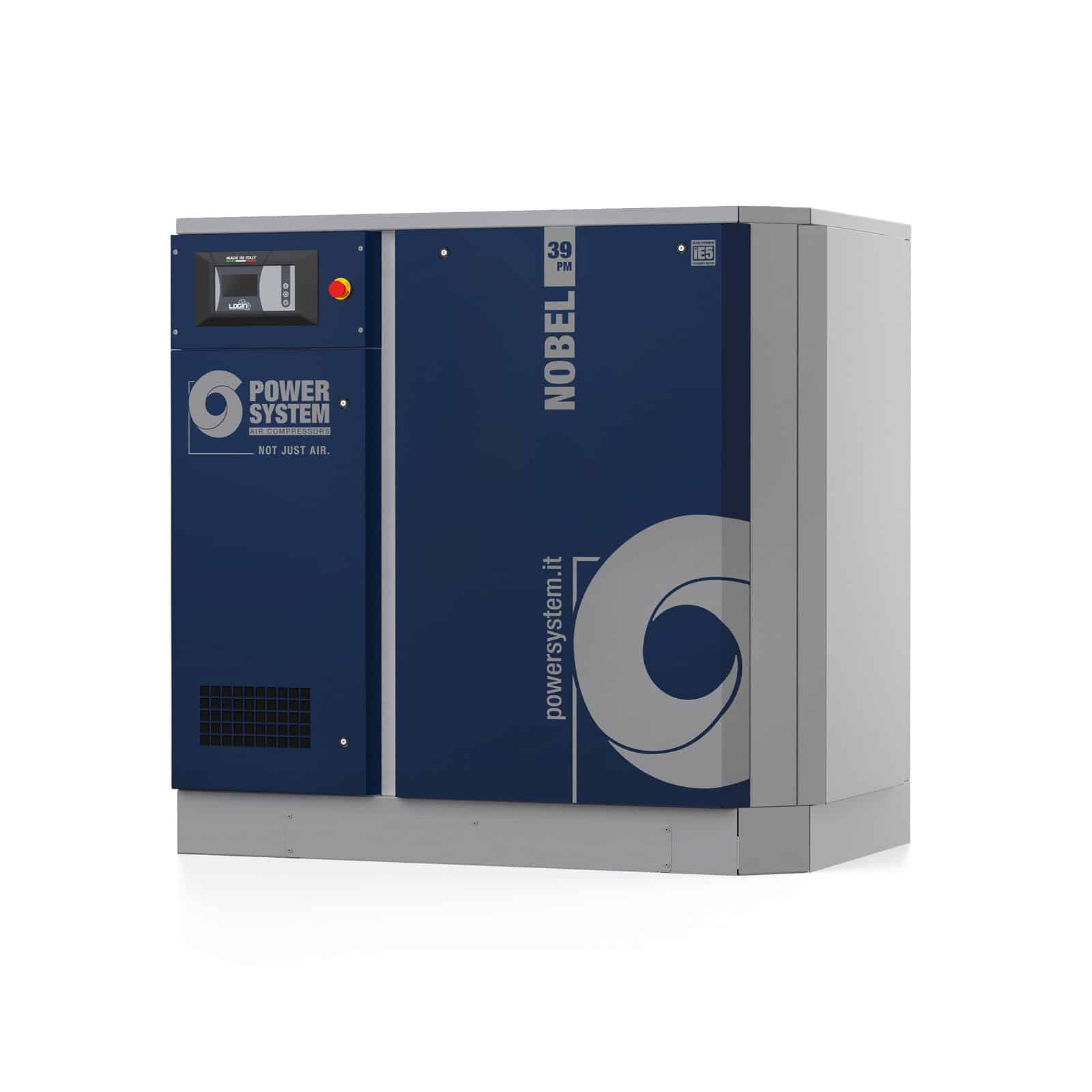 NOBEL 39-10 PM Compressore a vite con trasmissione diretta e motore a magneti permanenti con inverter.