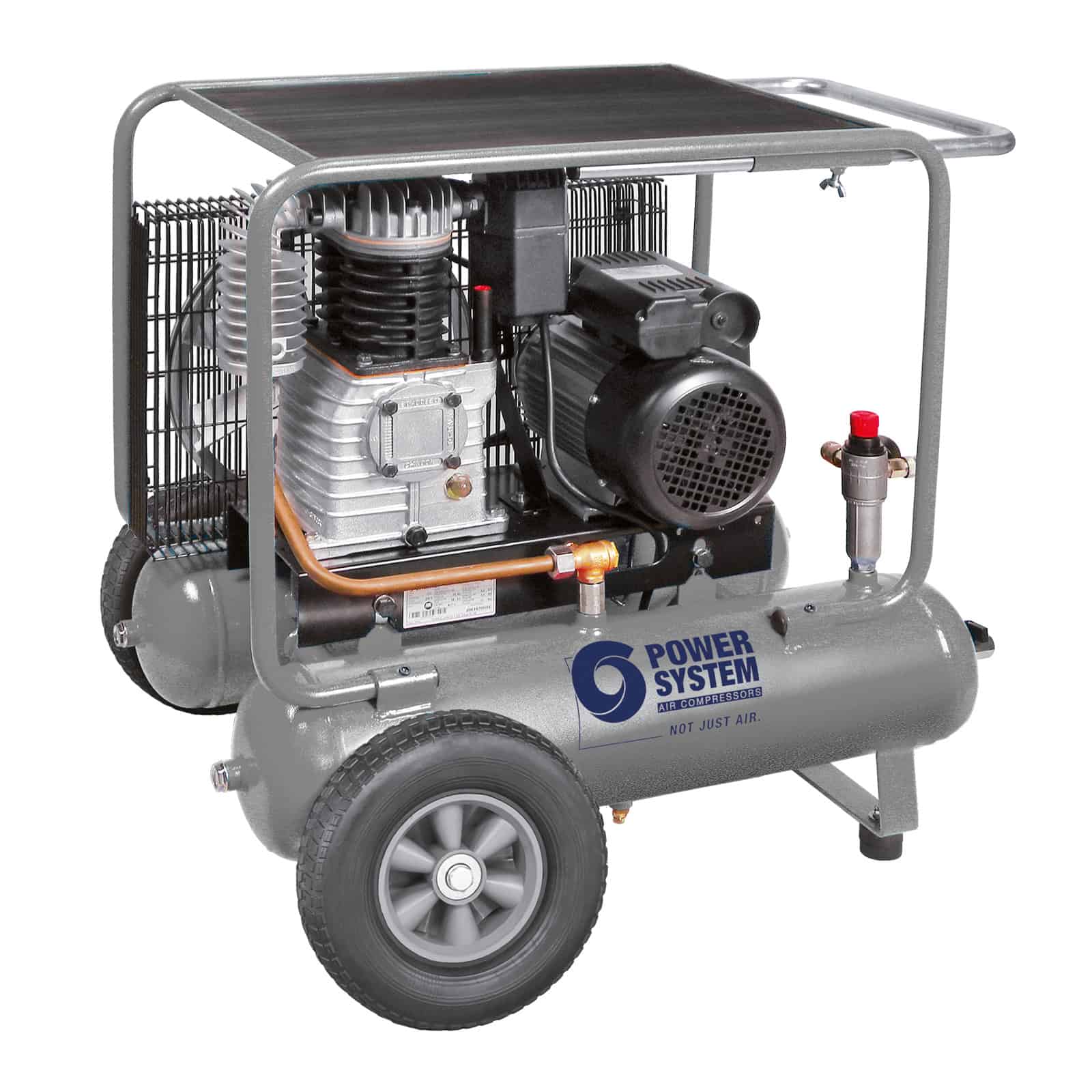 PS28/17+17 CT5,5 Professional Twin Tank series compressor, convenient for outdoor work.