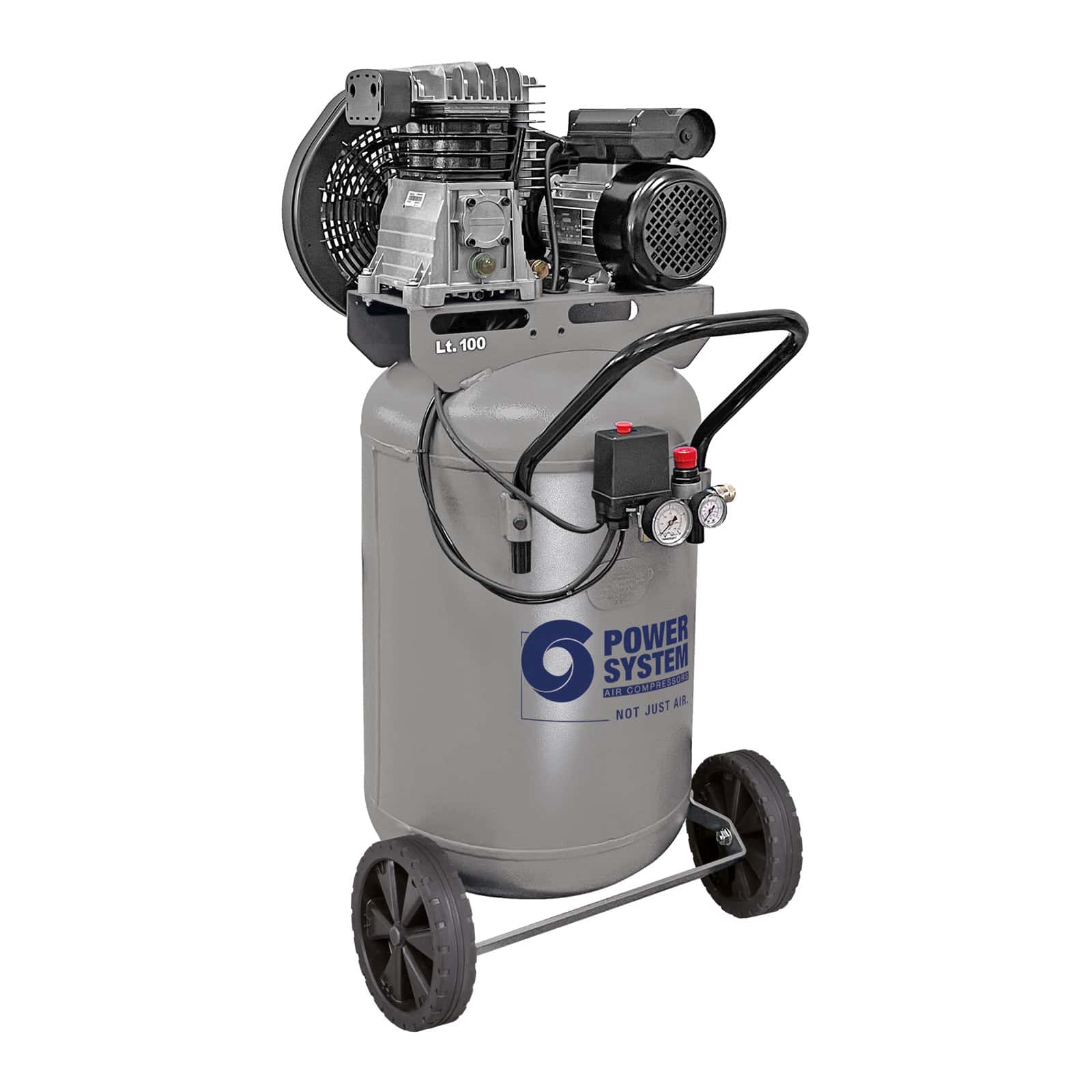 PS2800B/100 CMV3 Single-stage belt driven vertical compressor, the same air reserve in half the space.