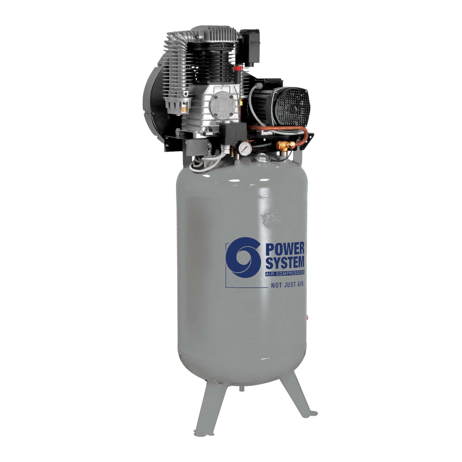 PS30/270 FTV5,5 Two-stage belt driven vertical compressor, the same air reserve in half the space.