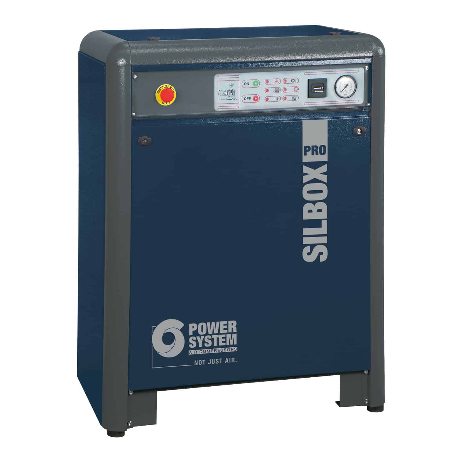 SILBOX-PRO 25 AP T4 SD Professional silenced two-stage belt driven compressor, compact and robust.